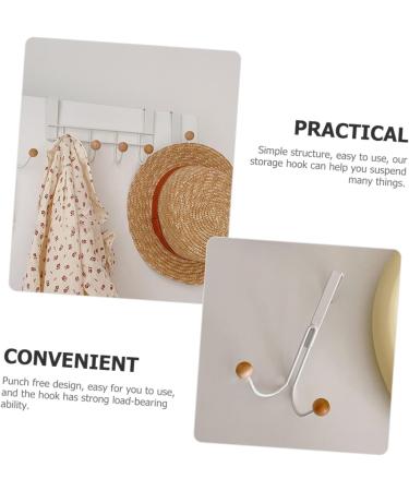 Alipis 2pcs Creative Wooden Goal Hook Coat Hangers Hooks Clothes Rack Over The Door Hook Nail Hat Hook - Buy Online on GoSupps.com