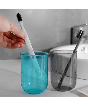 DIGJOBK Zahnb rstenbecher - Transparente Zahnputzbecher f r Zuhause | Blaues Plastik Mundsp lbecher | Ideal f r Badezimmer & Mundhygiene | Internationaler Versand - Buy Online on GoSupps.com