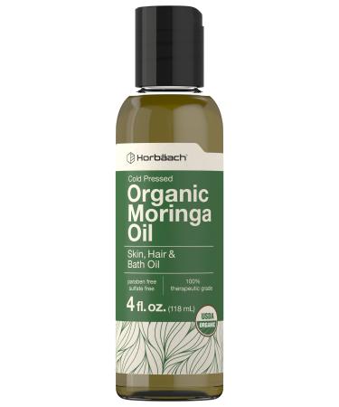 Moringa Oil 4 oz | Max Hydration For Hair, Skin and Face | Paraben Free, Sulfate Free, Non-GMO | By Horbaach