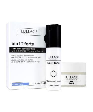 Dark Spot Corrector Fluid for All Skin Types bio10 forte with Soy Isoflavone and Moisturizing Eye Cream Dark Spot Corrector Bundle to hydrate and reduce dark spot appearance on the skin by Lullage