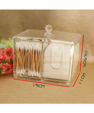 Fomiyes Kasten Wattepad Organizer - Clear Mini Container with Lid for Cosmetics & Toothpicks | International Shipping Available - Buy Online on GoSupps.com