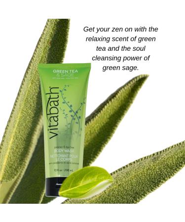 Vitabath Green Tea & Sage Body Wash 10 Fl Oz - Single Bottle - Buy Online on GoSupps.com