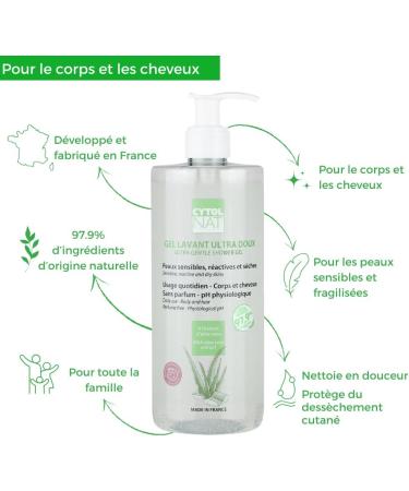 Cytolnat Ultra Gentle Cleansing Gel - Face Body Hair - Sensitive and fragile skin - Suitable for the entire family (Infants Children and Adults) - Fragrance-free - 500 ml - Buy Online on GoSupps.com