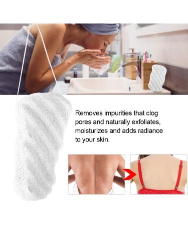 Konjac Sponge Set Body Sponge 100% Natural Long Wave Type Big Size Body Konjac Wash Face Flutter Facial Body Care Sponges for Body & Facial Sponge Deep Cleansing Sponge for Skin Care (White) - Buy Online on GoSupps.com