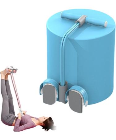 Multifunctional Pedal Puller Resistance Rope Foot Pedal Resistance Band 6-Tube Fitness Pedal Puller Rope for Abdomen Waist Arm Leg Stretching Slimming Training Blue-Basic