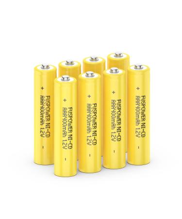 Rechargeable AAA Battery Nicd Triple A Batteries 1.2V 400mAh Recharge up to 500 Times 8pcs for Garden Solar Light Lawn Lights Battery String Lights