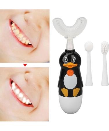 Buy U-Shaped Electric Toothbrush for Kids | Silicone Sonic Toothbrush with 3 Heads | Ages 6-12 - Black - Buy Online on GoSupps.com