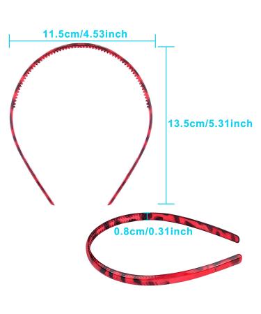 Duufin 30-Piece Colorful Plastic Headbands for Girls and Women - Thin Plain Headbands with Teeth - 0.8cm Width - Multicolored - Buy Online on GoSupps.com