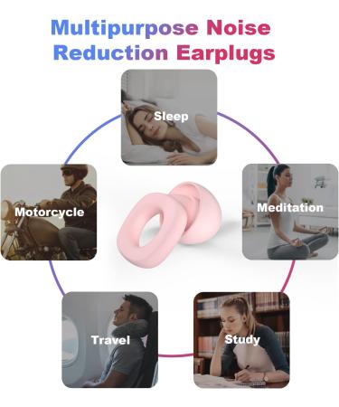 Fita + Silicone Ear Plugs for Noise Reduction - Reusable & Comfortable - NRR 33 dB - 3 Pairs in S/M/L - Pink - Buy Online on GoSupps.com