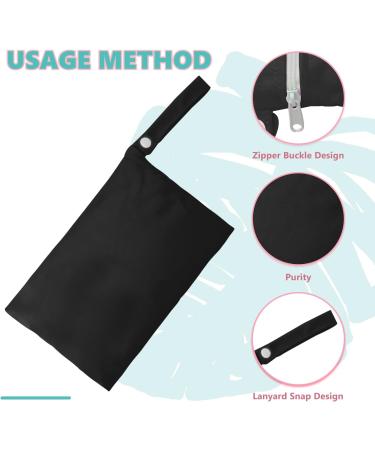 CHEERYMAGIC Wet Bag Baby Cloth Nappy Wet Bags Waterproof Wet Dry Bag Outdoor Organiser Bag for Baby Items 2 Zipper Pockets Washable Travel Dry Wet Bag for Beach Pool Daycare Gym A4-CSNBD (Black) - Buy Online on GoSupps.com