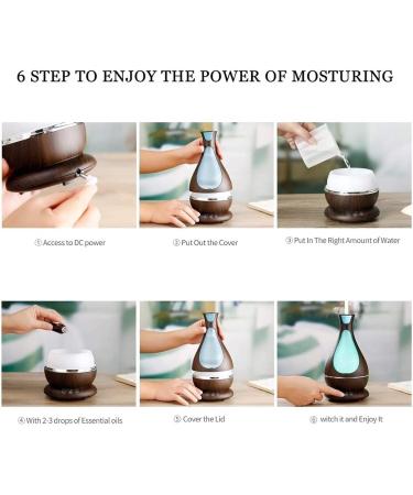 Aromatherapy Diffuser 400ml - Wood Grain Essential Oil Diffuser with Timer & Auto Shut-Off | Humidifier for Large Rooms & Baby Bedrooms | 7 Color Lights - Buy Online on GoSupps.com
