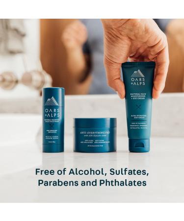 Oars + Alps Natural Face Moisturizer and Eye Cream 2.50 Fl Oz - Anti-Aging Hydration with Shea Butter & Jojoba Oil - Vegan, Gluten-Free - Buy Online on GoSupps.com