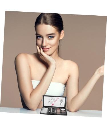 WOONEKY 2 Sets Eyebrow Powder Set Brow Pencil Eyeshadow Beauty Cosmetics Pallet Eyebrow Sissor Kit Lit Abs - Buy Online on GoSupps.com