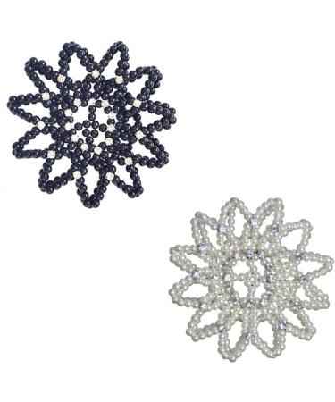 Hair Pearl Net Ballet Crochet Hair Covers Bun Ornament Hair Accessories with Crystal for Female - Buy Online on GoSupps.com