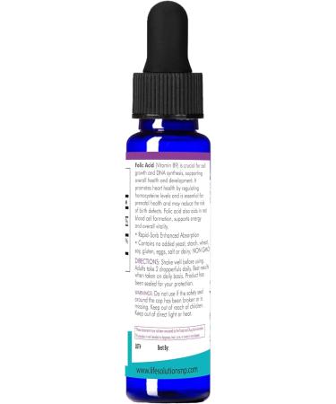 Life Solutions Liquid Vitamin B9 Dropper 2 oz - Buy Online on GoSupps.com