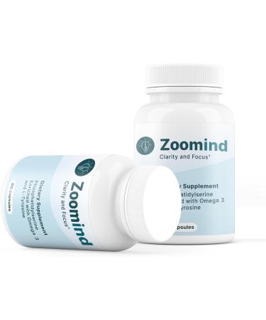 Zoomind Dietary Supplement. Promotes Clarity and Focus. Rich in Omega-3 Phosphatidylserine (PS) and L-Tyrosine. Supports Healthy Brain Function 60 Capsules - Buy Online on GoSupps.com