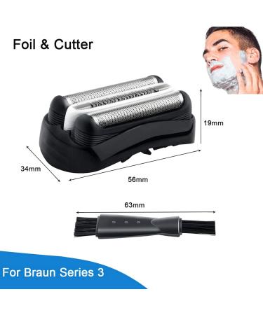 TsoLay 2 x 32B Shaver Head Replacement for Braun Series 3 - Compatible with 301S 310S 320S 330S 340S 360S 380S 3000S 3020S 3040S 3080S - International Shipping Available - Buy Online on GoSupps.com