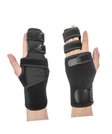 FRCOLOR Hand Protector Splint - Sports Finger Stabilizer for Joints & Fractures | 1pc Black Right | International Shipping - Buy Online on GoSupps.com