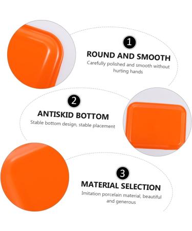 LABRIMP Snack Serving Dish 1pc Tray Wedding Decor Cake Stand Appetizer Plates Outdoor Decor Fruit Plate Breakfast Dessert Plate 38.5X28.5X2CM Orange - Buy Online on GoSupps.com