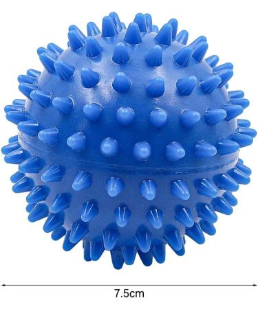 NUZAMAS 2 Pack Massage Balls - Trigger Point Foot Massager & Spiked Roller for Sore Muscles - Pressure Point Relief Tool (Blue) - Buy Online on GoSupps.com