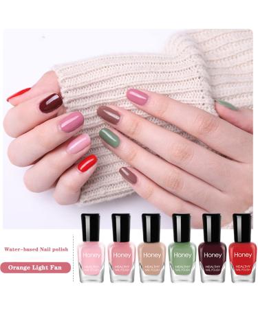 Organic Water Based Non Toxic Nail Polish Set for Women & Teens - Fast Dry, Easy Peel Off (12 Bottles 5ML) - Eco Friendly & Non Toxic - Style-1 - Buy Online on GoSupps.com