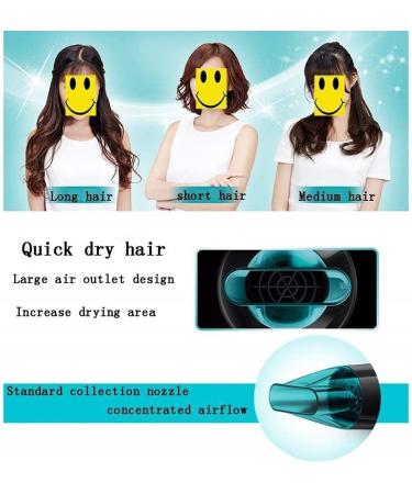 Ionic Hairdryer 1800W High Power Hair Dryer Negative Ion Cold Hot Air Anti-Overheating Double Protection Travel Hair Dryer - Buy Online on GoSupps.com