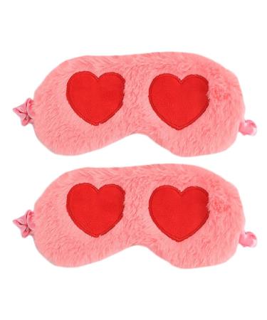 Night Eyeshade 2pcs Cute Sleep Mask Cute Night Blindfold Eye Mask Girls Sleep Mask Sleeping Mask Facial Mask Heart-Shaped Ice Bag Sleep Mask Funny Eye Mask