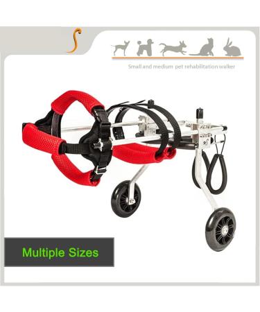 Adjustable Dog Wheelchair 2 Wheel Pet Wheelchair Assist Small Pets with Paralyzed Hind Limbs to Recover Their Mobility Easy Assemble & Light Weight (Size : M) Medium - Buy Online on GoSupps.com