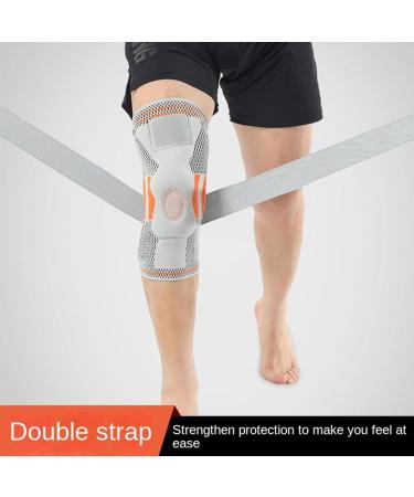 Knee Brace Compression Sleeve - Adjustable Patella Stabilizer with Silicone Support for Meniscus Tear - Best Knee Pads for Arthritis & Running - X-Large White - Buy Online on GoSupps.com
