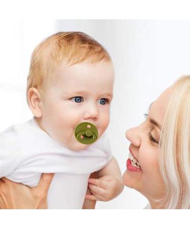 Virtcooy 5-Piece Silicone Pacifiers Set for Infants - Natural Rubber Newborn Pacifiers with Large Air Holes - Ideal for Teething - Blue - Buy Online on GoSupps.com