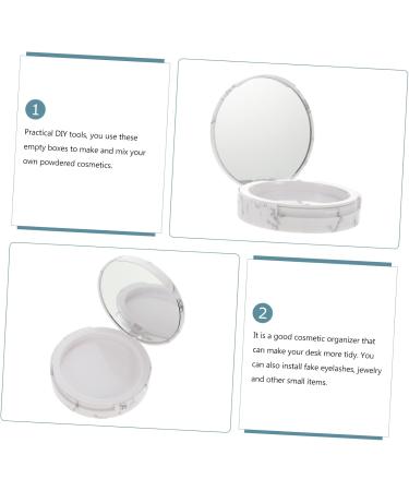 BIUDECO 2pcs Storage Box Powder Case Blusher Powder Jar Cosmetic Case Powder Puff Holder Makeup Case - Buy Online on GoSupps.com
