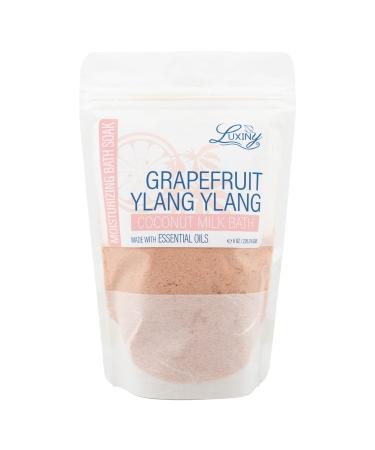 Luxiny Vegan Milk Bath Soak Made with Moisturizing Coconut Milk Powder & Sweet Almond Oil for a Bath Bomb Dust Soothing Fizz & Relaxing Soak  8 oz. (Grapefruit Yang Yang)