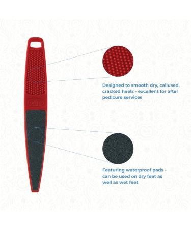 ForPro Red Panda Foot File 60/100 Grit Double-Sided Pedicure File for Feet and Heels 10.5 L - Pack of 6 - Buy Online on GoSupps.com