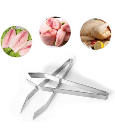 FRCOLOR Stainless Steel Food Tweezers - 3PC Set for Hair & Bone Removal | Precision Sloping Tweezers | 11x2.3cm | International Shipping Available - Buy Online on GoSupps.com