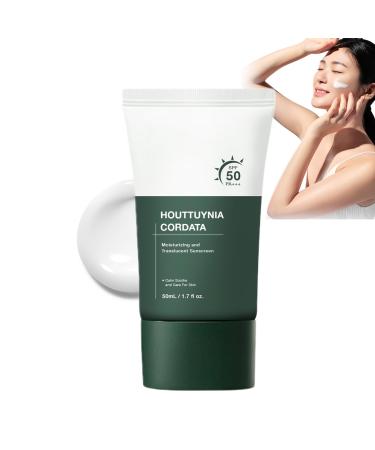 Heartleaf Silky Moisture Sunscreen Moisture Daily Sunscreen Korean SPF 50+ PA++++ Clear Filter Sun Essence No White Cast Hydrating Moisturizing Cools Down Light Finish 1pc