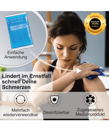 Buy IEA Medical Cold Warm Compress Set | 12x20 cm Reusable Gel Cooling Packs for Bruises & Insect Bites - 3 Pack - Buy Online on GoSupps.com