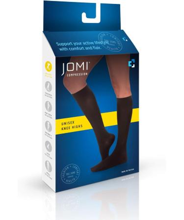 JOMI Compression Knee High Stockings 20-30mmHg Sheer Closed Toe - X-Large Black - Buy Online on GoSupps.com