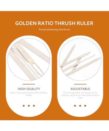 Healeved 1pc Second Generation Scale Eyebrow Measuring Tool Microblading Eyebrow Positioning Stainless Steel 25x5x0.6cm Silver - Buy Online on GoSupps.com