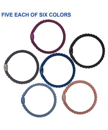 30 Cotton Hair Straps & Ponytail Holders for Thick Curly Hair - No Damage Hair Accessories for Women & Girls - Buy Online on GoSupps.com