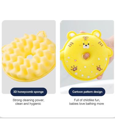 Mxshc Children's Bath Sponge - Scrubber Sponge Bath Ball for Kids | Highly Absorbent Scrubber Cleaning Tool for Dormitory Travel Hotel Bathroom and Home Yellow - Buy Online on GoSupps.com