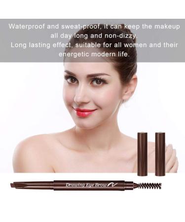 Automatic Dual Tip Rotating Eyebrow Pencil - Waterproof & Sweatproof - Perfect for Flawless Brows (01) | International Shipping - Buy Online on GoSupps.com