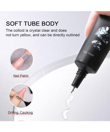 False Nail Rhinestone Glue - No Wipe Super Sticky Nail Rhinestone Glue Gel - Super Adhesive Nail Gel for Gems Gel Glue for Rhinestones Crystal Stones with High Sheer Texture Aezon 15ml - Buy Online on GoSupps.com