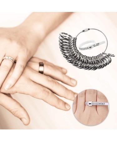 DoGeek 27 Pcs Ring Sizer Measuring Tool Set - Stainless Steel Ring Gauges, Finger Sizer, Aluminum Ring Mandrel (Size 1-13) - Buy Online on GoSupps.com