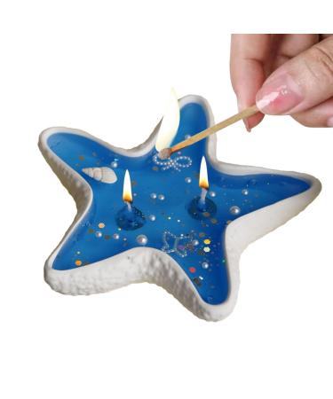 Conch Shell Candle - Conch Candle | Aromatherapy Stress Relief Candles | Natural Scented Jelly Soys Wax Candles | Long Burn Time Sandalwood Aromatherapy Candles for Home Bathroom Decor starfish