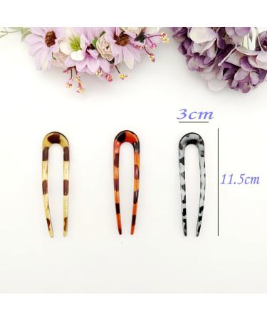 CCHAMP 3x Large U shaped hair pin clip hairpin for gripping bun french style 2 prongs fork sticks hair bun grip pin chignon holder clip for women girls hairstyle accessories - Buy Online on GoSupps.com