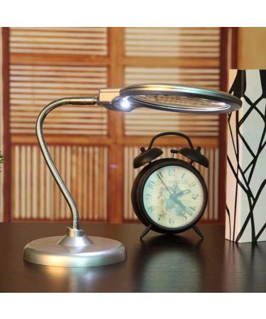 Desktop Double Lens Magnifying Glass with Light Metal Hose Suitable for Older Students to Read/Observe/Repair Advanced 2X 5X Magnifying Glass Good Times - Buy Online on GoSupps.com