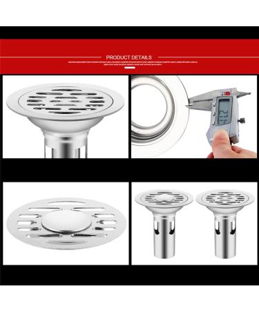 Upgrades Stainless Steel Bathroom Drain with Function Metal Floor Drain 10cm Drain for Household Use 10cm A - Buy Online on GoSupps.com