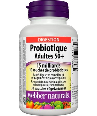 Webber Naturals Probiotic Adult 50+ 15 Billion Active Cells 10 Probiotic Strains 30 Capsules For Digestive Health and Constipation Relief Vegan & Magnesium 500 mg 60 Tablets SUPPLEMENT + SUPPLEMENT 7Z-TISK-M5JT - Buy Online on GoSupps.com