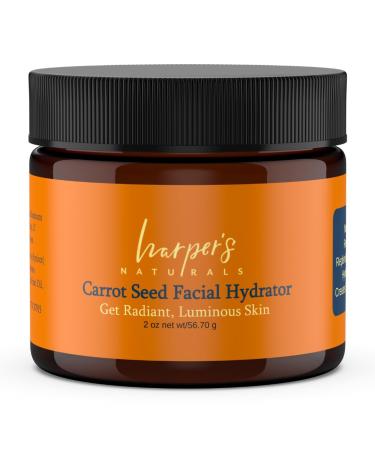 Harper's Naturals Carrotseed Facial Hydrator All Natural Face Moisturizer For All Skin Types All Day Coverage Smooths Fine Lines & Wrinkles Carrotsedd Essential Oil Blend - 2 oz