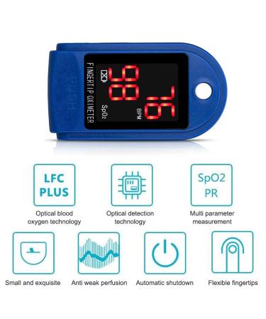 Buyter Finger Tip Pulse Oximeter - Heart Rate & Blood Oxygen Monitor with LED Display Portable SPO2 Device with Lanyard - Fast International Shipping - Buy Online on GoSupps.com